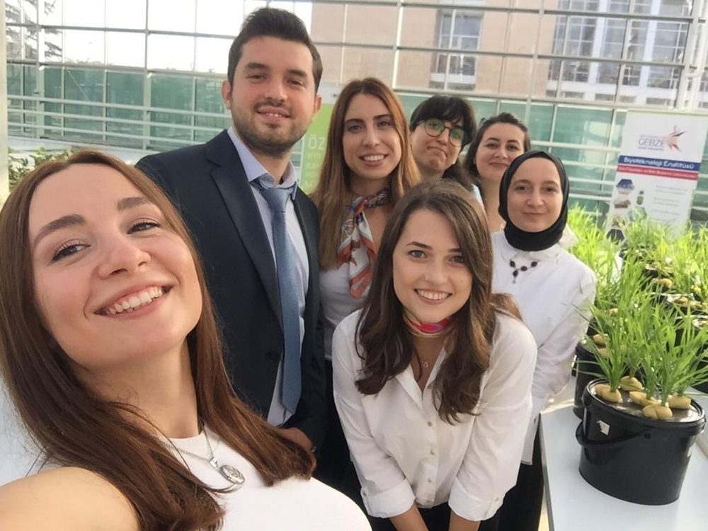 The team at the greenhouse laboratory