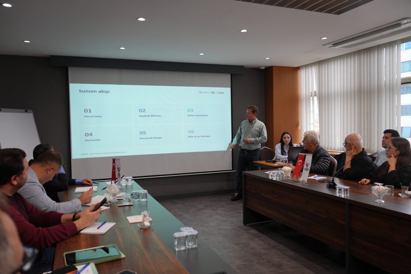 A presentation at the meeting